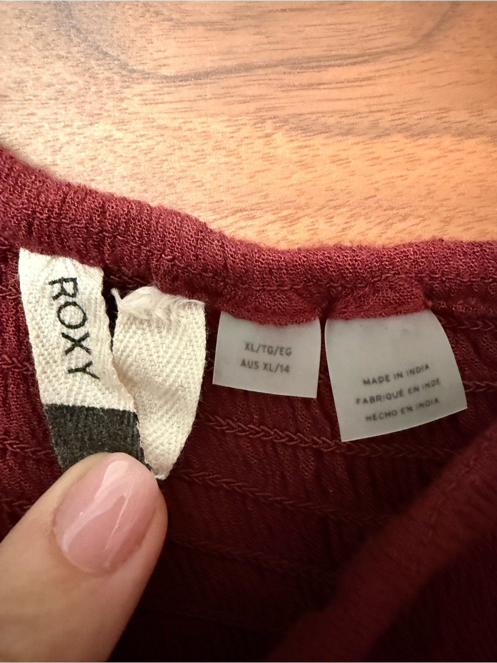 Roxy Burgundy Off-Shoulder Midi Dress - Picture 4 of 7
